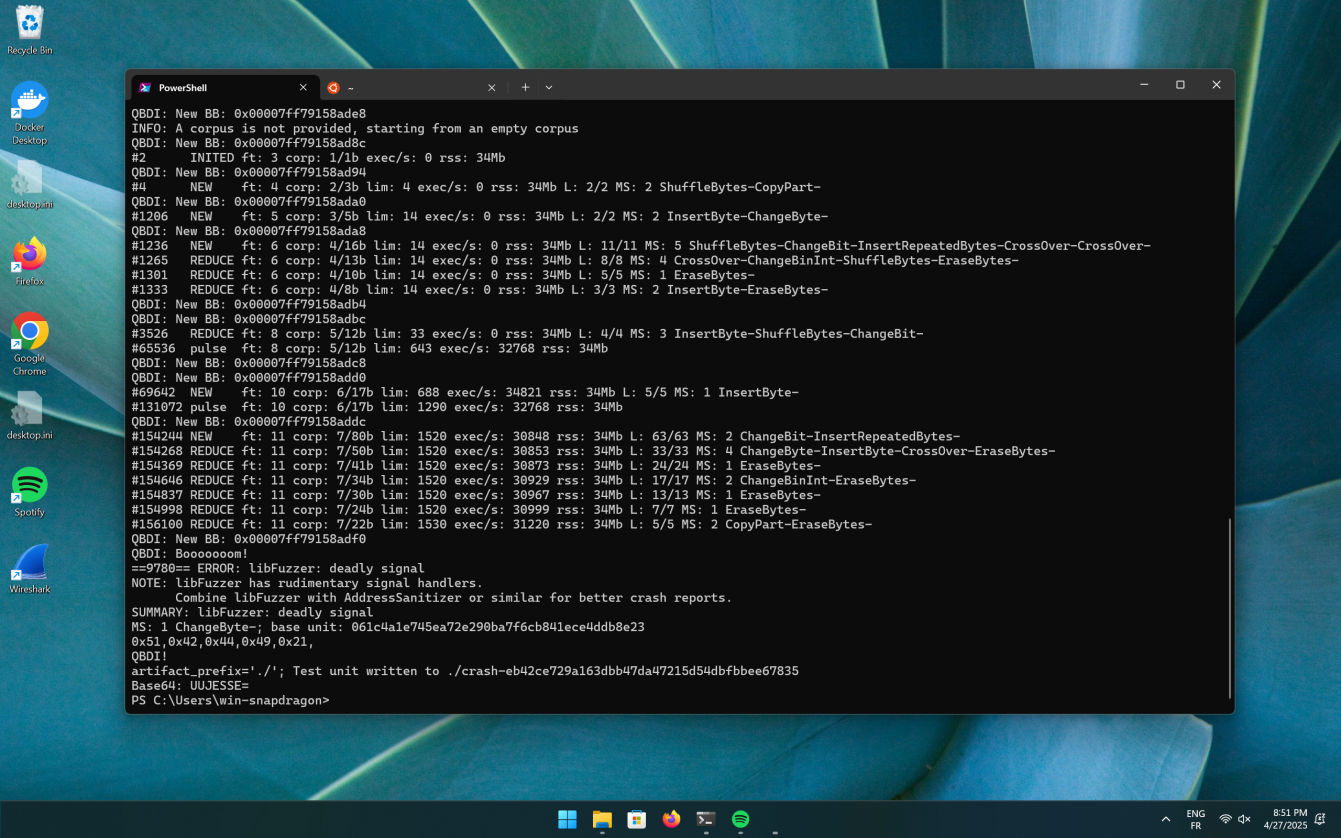 Fuzzing with QBDI feedback