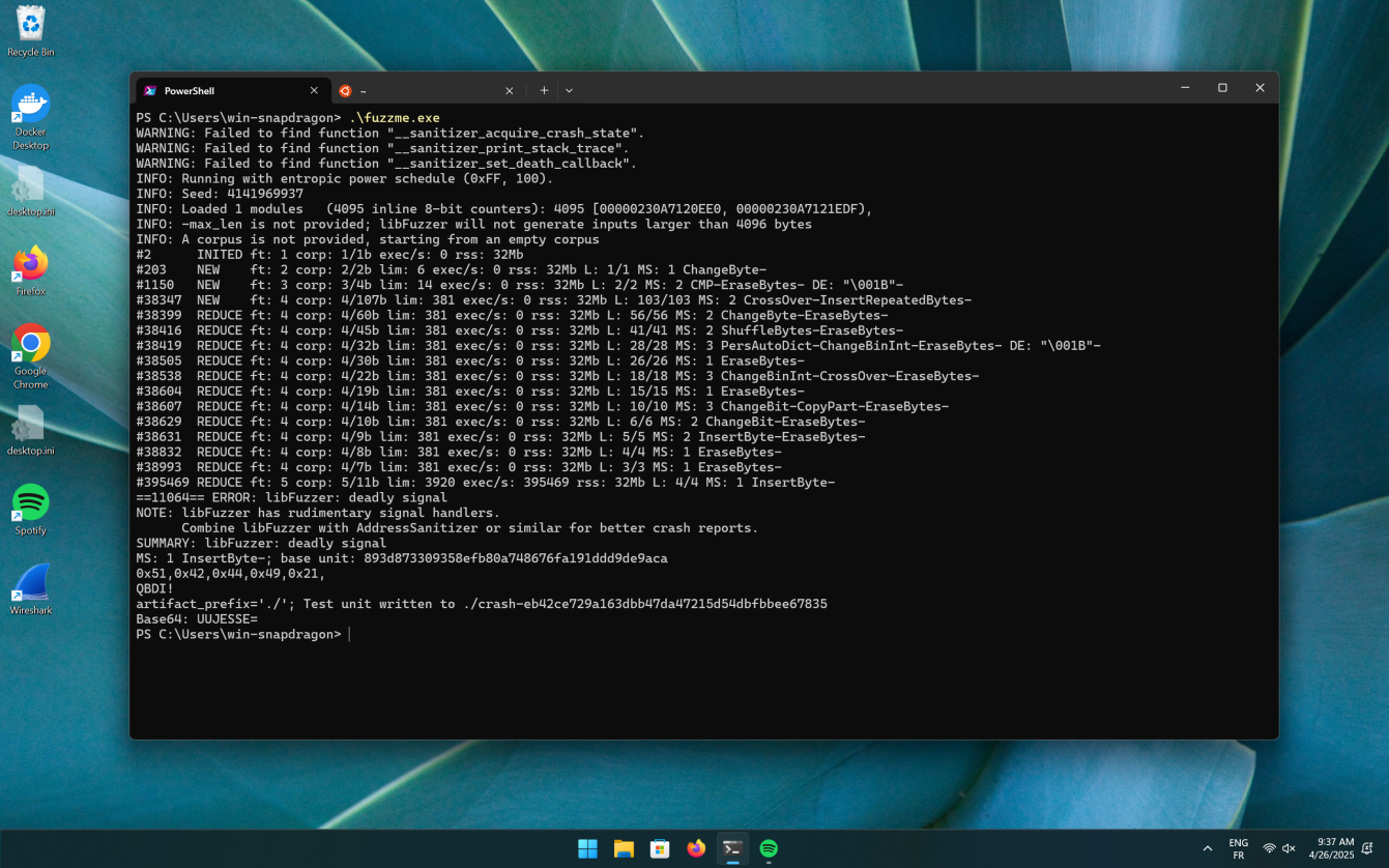 Fuzzing with source instrumentation feedback